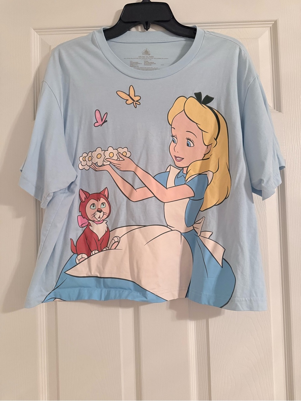 Disney Light Blue Alice in Wonderland Graphic Tee